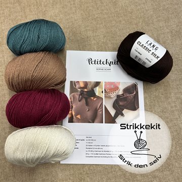 Strikkekit - Sophie Scarf i Classic Silk